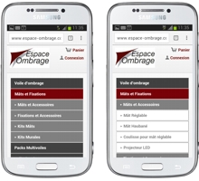 Vendre en ligne : Espace-ombrage adapte son site aux mobiles