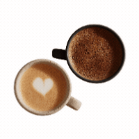 animation de deux petites tasses à café